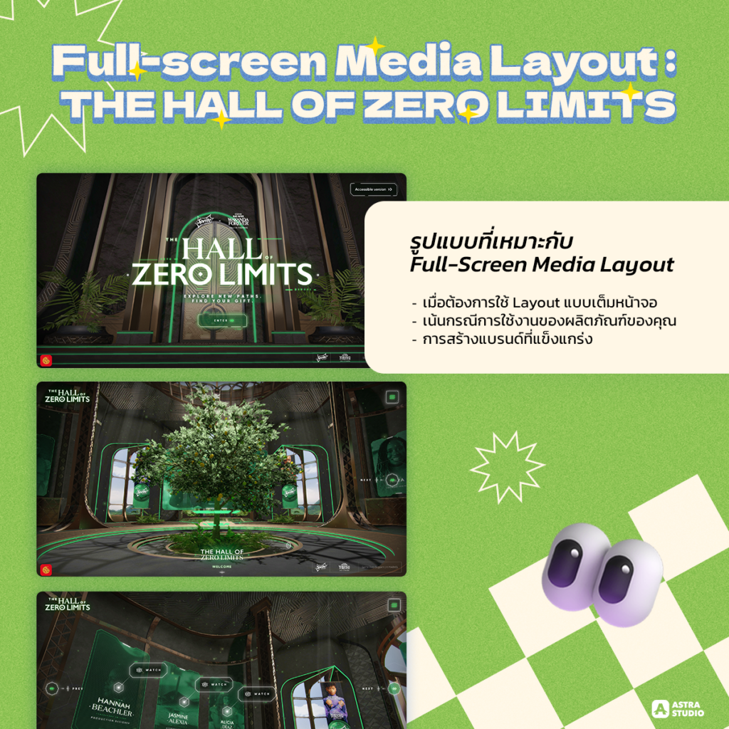 Full-screen Media Layout: THE HALL OF ZERO LIMITS