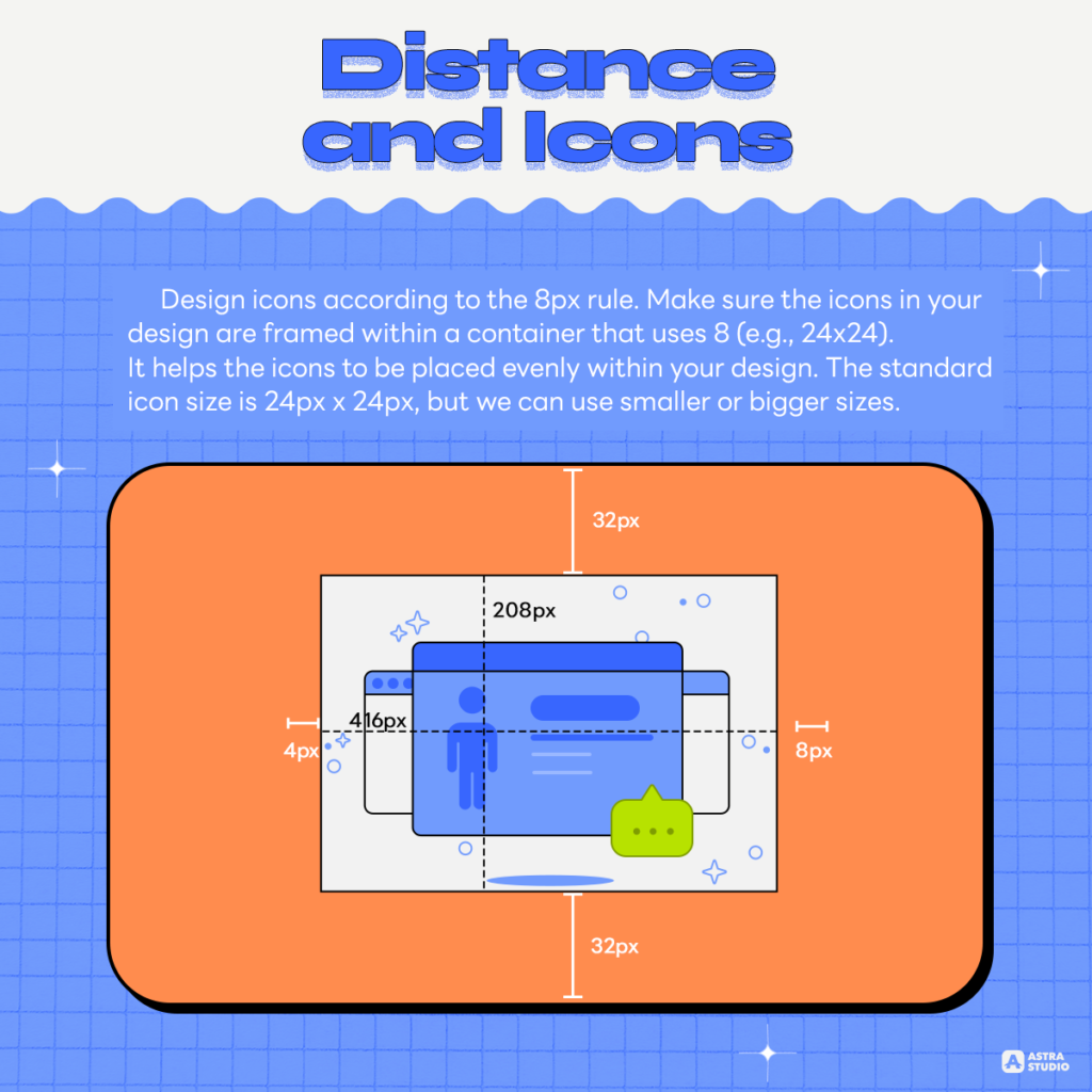 Distance and icons